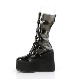 SWING-230C Plateau Stiefel - PVC Schwarz | DemoniaCult -Shoes Verkäufe swing 230c plateau stiefel pvc schwarz demonia 2