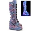 SWING-815 Plateau Stiefel - Mehrfarbig Neon | DemoniaCult
