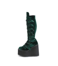 SWING-815 Plateau Stiefel - Moosgrün | DemoniaCult -Shoes Verkäufe swing 815 plateau stiefel moosgruen demonia 2