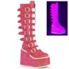SWING-815 Plateau Stiefel - Pink Neon | DemoniaCult