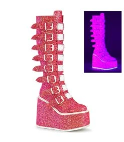 SWING-815 Plateau Stiefel - Pink Neon | DemoniaCult
