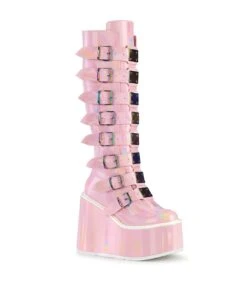 SWING-815 Plateau Stiefel - Rosa Lack | DemoniaCult