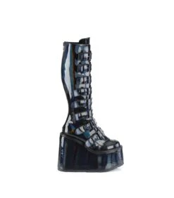 SWING-815 Plateau Stiefel - Schwarz Lack/Mehrfarbig | DemoniaCult -Shoes Verkäufe swing 815 plateau stiefel schwarz lack mehrfarbig demonia 4