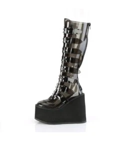 SWING-815C Plateau Stiefel - PVC Schwarz | DemoniaCult -Shoes Verkäufe swing 815c plateau stiefel pvc schwarz demonia 2