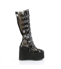 SWING-815C Plateau Stiefel - PVC Schwarz | DemoniaCult -Shoes Verkäufe swing 815c plateau stiefel pvc schwarz demonia 4