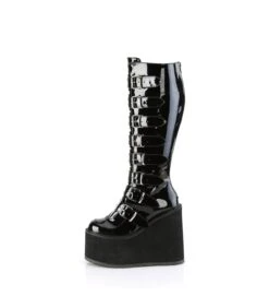 SWING-815WC Plateau Stiefel - Schwarz Lack | DemoniaCult 7 SWING-815WC Plateau Stiefel - Schwarz Lack | DemoniaCult -Shoes Verkäufe swing 815wc plateau stiefel schwarz lack demonia 2