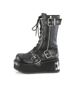 TRASHVILLE-250 Plateau Stiefel - Schwarz Matt | DemoniaCult -Shoes Verkäufe trashville 250 plateau stiefel schwarz matt demonia 2